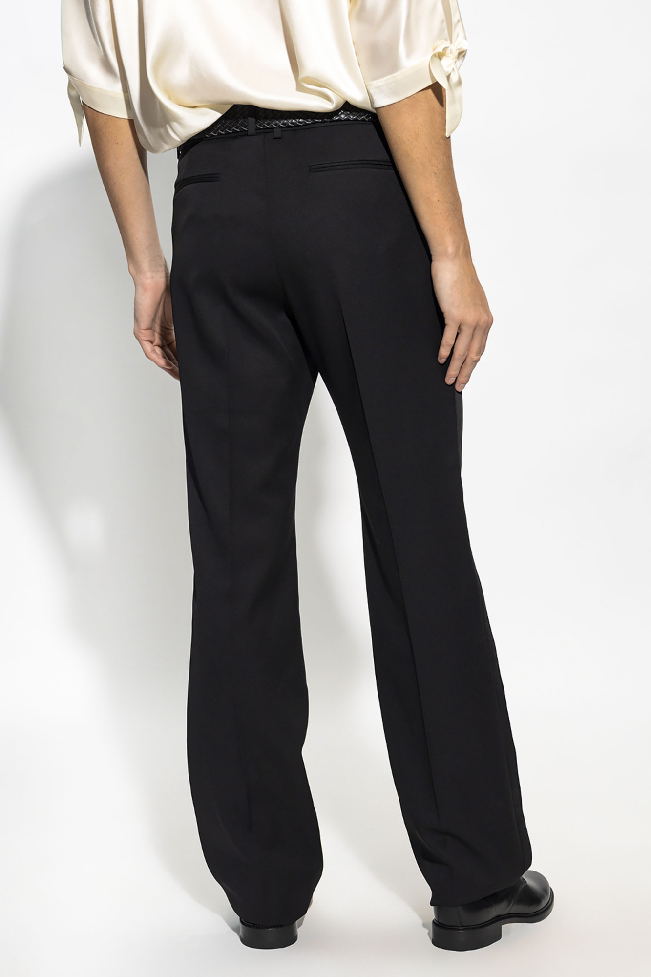 パンツ Saint Laurent FW24 Tuxedo pants (798935Y7E63 1000) Wool tuxedo pants in black - Saint Laurent | Mytheresa